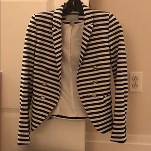 H&M striped blazer